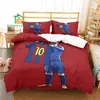 Conjuntos de cama Futebol Esporte Padrão Duveta Capa Set Footballstar para Aldult Kids Bed Game Quilt Consolador