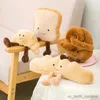 Gefüllte Plüschtiere, weiche Cartoon-Figur, Crossant-Toastbrot-Puppe, Plüsch-Lebensmittelspielzeug, gefüllte Baguette-Pochierei-Dekor-Puppe für Mädchen, Kindergeburtstag, R231110