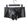 Cuecas masculinas cuecas de couro falso boxer shorts night club legal patente sexy alemã