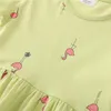 Mädchenkleider Springende Meter Sommer Prinzessin Mädchen Tiere Flamingo Print Baumwolle Kurzarm Kinderkleider Kinderkostüm