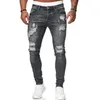 Jeans pour hommes 5 styles de jeans déchirés jeans hip-hop bleus ajustés pour hommes Jeans de jogging pour hommes Trauss 230410