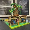 Blöcke AogerWinnie The Pooh Baumhaus Bär DIY Gebäude Cartoon 3D Modell Montage Spielzeug Kinder Geburtstagsgeschenk 231109