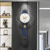 Настенные часы роскошные северные 3D -часы современный дизайн большой тихий механизм золотой домашний декорация Saat