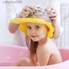Czapki prysznicowe czapka do mycia dziecięcego wanna w kąpieli prysznic dla dzieci miękki regulowany daszek Uszy Ochrona włosów pielęgnacja włosów szampon szampon okładka 231110
