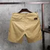 Shorts masculinos verão casual cor pura trabalho diariamente usa roupas khaki curto respirar legal 230410