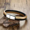 Bangle 2023 Stainless Steel European And American Style Microfiber Leather Material Jewelry Can Be Engraved Fashion For Men's Bracelet