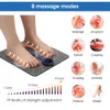 Fotmassager Electric EMS Foot Massager Pad Relief Smärta Relax Fötter Acupoints Massage Matchock Muskelstimulering Förbättra blodcirkulationen 231109