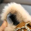 Premiers marcheurs chaussures plates filles mode hiver chaud enfant en bas âge chaussures enfants enfants lapin en peluche fourrure princesse tête carrée en cuir chaussure fille 231109