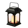 Kandelaars Outdoor Garden LED Solar Lantern Hanging Lights Retro Lighting Oplaadbare lamp voor patio kerstdecoratie