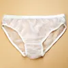 Kobiet majtek kobiet 100% jedwabna podstawowa bieliźnia Hipster bikini bielizna miękka bielizna l xl xxl seksowna przezroczysta bielizna damska g-string spodnie 230410