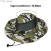 Wide Brim Hats Bucket Hats Mens Womens Breathable Bucket Hat Camouflage Wide Brim Hiking Cap Mesh Sun Visor Hat Outdoor Fishing Sun Protection Caps YQ231110