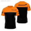Мужские футболки мужские футболки Camiseta Con Estampado 3d de McLaren F1 Para Hombre y Mujer Camiseta deportiva de Manga Corta Con Cuello Redondo 2023 M230410