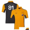 Camisetas masculinas 2023 Vestuário de mangas curtas de verão de verão F1 uniforme de uniforme