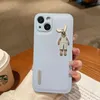 Mode luxe ontwerper telefoonhoes cartoon konijn geschikt voor iPhone 14 12 11 13 pro max simple schattige telefoonhoes