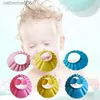 Shower Caps Adjustable Shower Cap Bath Cap for Children Kiddie Toddler Earmuff Bath Soft EVA Hat Skin-Friendly Hair Wash HatsL231111