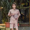 Ethnic Clothing Traditional Japanese Style Cotton Yukata Kimono Casual Shirt Tops Shorts Chinese Hanfu Robes Home Pajamas Set Bathrobe