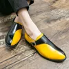 2023 الرجال اللباس أحذية مصنوعة يدويًا على طراز Brogue Party Leather Wedding Shoes الرجال