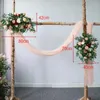 Decorative Flowers Silk Artificial Flower Row Runner Decor Party Wedding Backdrop Arch Stand Road Lead Rose Peony Hydrangea With Green Leaf