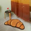 Tapetes Lakea Croissant Forma para Sala de Banho Fluffy Pão Tapete Casa Decoração Quente Acessórios Anti-Slip Floor Safety Mat