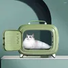 Trasportini per gatti Marsupio moderno Borsa a tracolla Trasparente Copertura antipioggia Viaggio Aereo Cartone animato Zaino carino Accessori per animali domestici Honden duri