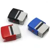 Self Inking Stamp Set Custom Personalised DIY Business Name Number Address Printing Rubber With Tweezers Kit Red