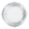 decoration13Inches Cristal Chargeur Assiette En Plastique Assiette De Service Décorative Or Argent Dîner Servir Mariage Décor Table Place Setting 779