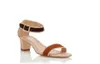 Sandales Sandales en daim marron et beige pour chaussures pour femmes à la mode cool