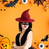 Bérets Halloween laine chapeau de sorcière pour femmes Costume femmes tricot moderne sorcières chapeaux adulte méchant sorcier sorcier Cosplay