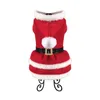 Hondenkleding Leuke rode kerststijl Pet Dogs Dress door CPAM Kleine puppy kleding