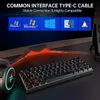 Keyboards TARGEAL Mechanical Gaming Keyboard RGB USB Mini Mechanical Keyboard Red Switch 61 Key Gamer for Computer PC Detachable Cable 231109