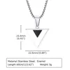 Ожерелья с подвесками JHSL, мужское и мужское треугольное массивное ожерелье, модная ювелирная цепочка из нержавеющей стали, серебряного цвета