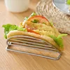 Mexikanska pannkaka rack Restaurang Rostfritt stål Taco förvaringshållare Pizza Display Stand Spring Roll Food Rack Kitchen Gadgets Q706