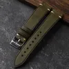 Watch Bands Handmade genuine leather watch 18 19 20 21 22MM soft ultra-thin leather men's vintage brushed high-end watch bracelet 230410