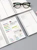 Notepads Notebooks Agenda Planejador Diário semanal Organizador espiral Libretas A5 Livros de notas mensais Cronograma de papel Kraft Filofex Notebook 230408