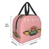 Ice PacksIsothermic Bags Classic TV Show Central Perk Friends Lunch Bag Cooler Insulated Box Female Childrens School Work Picnic Food Storage 231110