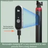 Selfie Monopods Longue perche à selfie Bluetooth sans fil étendue 1,53 m avec trépied pliable à double lumière de remplissage pour caméras d'action Gopro Smartphone Q231110