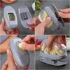 New Dual-purpose Garlic Processor Steinless Steel Garlic Press and Slicer Portable Mini Garlic Crusher Chopper Kitchen Utensils