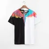 Marque de mode MB à manches courtes Marcelo Classic Jersey Burlon Phantom Wing T-shirt Color Feather Lightning Blade Couple Half T-shirtbhiz