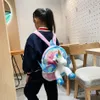 Mochilas Bonito Criança Crianças Inverno Pele Unicórnio Mochila para Meninas Menores Cartoon Back Pack Crianças Kindergarten Schoolbag Ombros Bag 231109