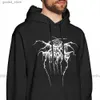 Hoodies dos homens Moletons Darkthrone Hoodie Death Metal Band Hoodies Darkthrone Inverno Masculino Pulôver Hoodie Algodão Ao Ar Livre Longo Over Size Hoodies Q231110