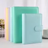 Notatnik Macaroon Color A6a5 PU Skórzany DIY Notebook Cover Diary Agenda Planner Paper School Spiratery 230408