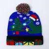 Chapeau de noël tricoté en gros, Jacquard LED, chapeau en laine, automne et hiver, chaud pour enfants, femmes et hommes, vente en gros