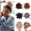 Perucas sintéticas LUPU Sintético Chignon bagunçado Scrunchies Elástico Cabelo Bun Straight Updo Hairpiece Alta Temperatura Fibra Natural Cabelo Falso 231110