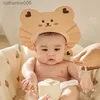 Douchekapjes Cartoon Beer Babyschuim Shampoo Cap Zacht haar Washoed voor kinderen Baden Douche Oorschild Haarhoed Kindbescherming Hoofdafdekking CapL231111