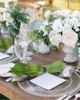 Tafel servet 4 stks bloem zen stenen bamboe vierkant 50 cm feest bruiloft decoratie doek keuken diner serveer servetten