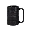 Mugs Creative Cup Large Capacity Ceramic Novelty Mug Tire Shaped Office Home Coffee Breakfast