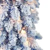 크리스마스 장식 4 피트 프레 릿 떼는 파란 인공 알파인 연필 나무 연도의 장식 크리스마스 장식 2024 나무 소나무 231110