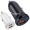 Snel Snel Opladen Type C Pd Autolader 25W 12W Usb C QC3.0 Autoladers Voor Iphone 11 12 13 14 15 Samsung Gps S1