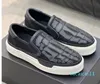 Lyxvarumärke Skel Top Slip On Loafers Shoes Men gummi Sole Party Dress Gentleman Jogging Rabatt Canvas Leather Comfort Oxford Walking