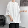 Herren T-Shirts Herren Übergroße Streetwear Damen 2023 Jacquard Design Sommer Herrenmode Harajuku T-Shirt Männlich Vintage T-Shirts Weiblich